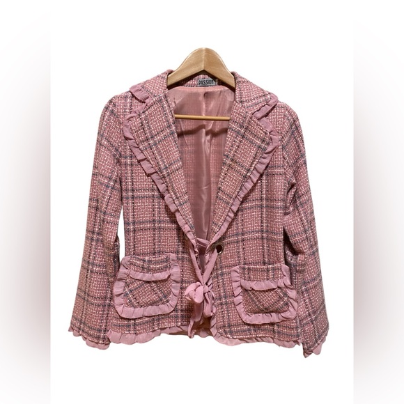 Passion pink plaid blazer - Picture 1 of 3